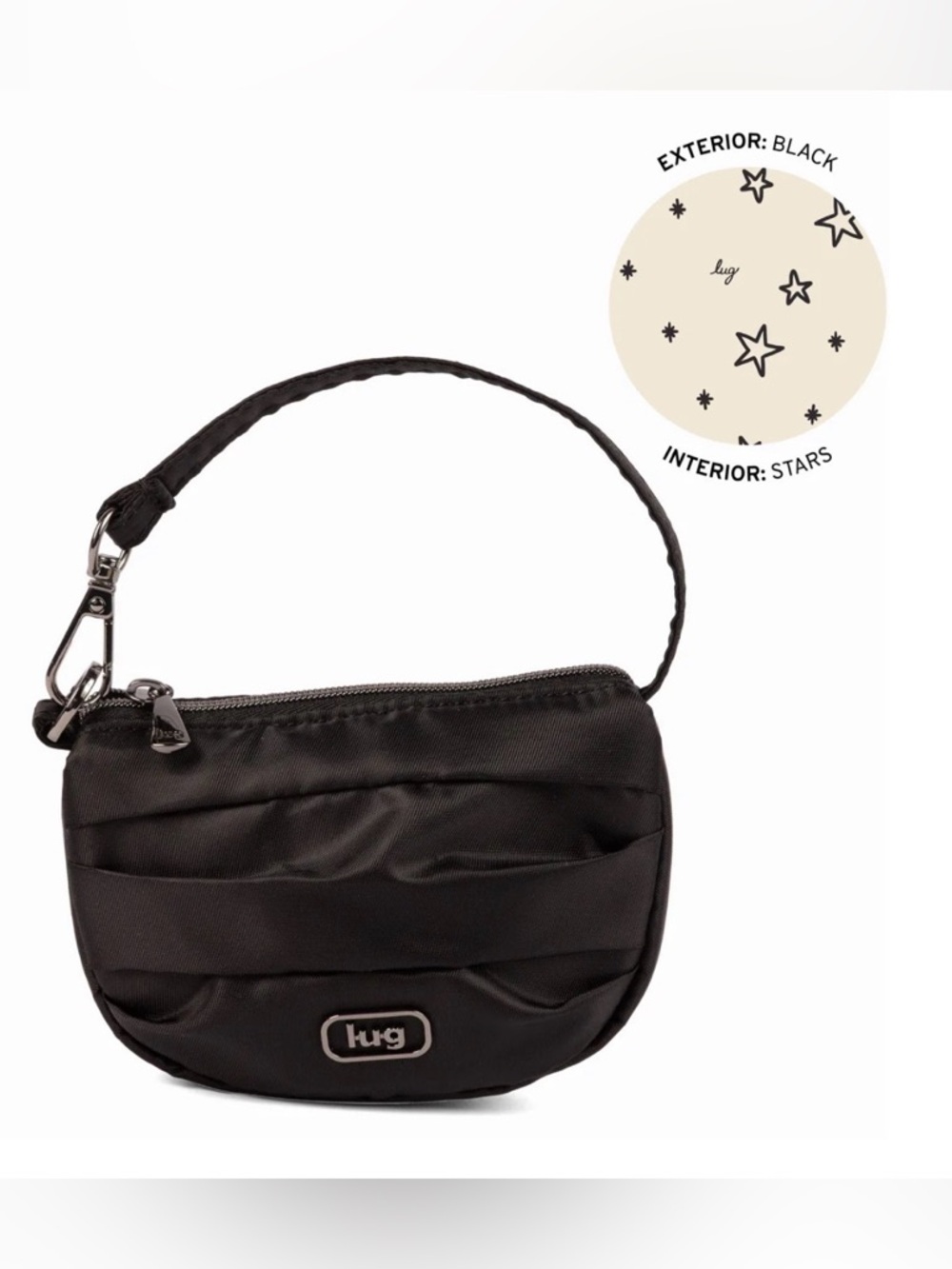 LUG DISCO PLEATED POUCH BLACK 2